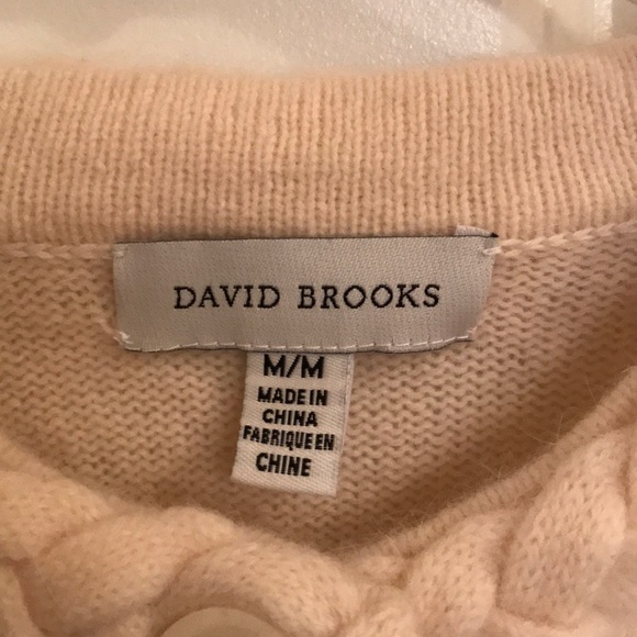 Wool/Angora Cardigan by David Brooks Sz M Cream Off White Button Down - Picture 6 of 7